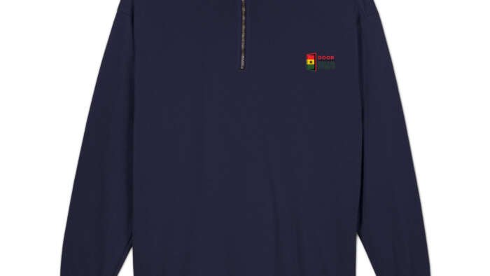 Unisex garment-dyed quarter-zip sweatshirt