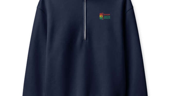 Unisex half-zip pullover