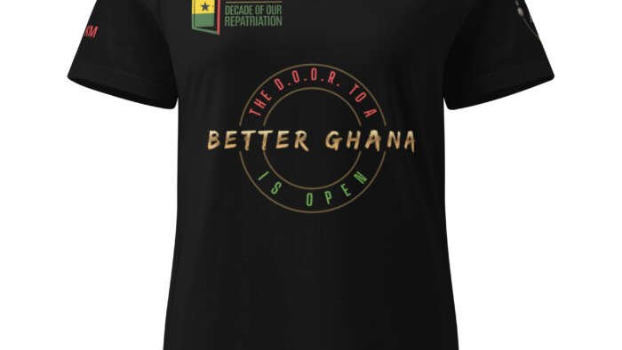 D.O.O.R. Better Ghana Women’s Softstyle T-Shirt - Black