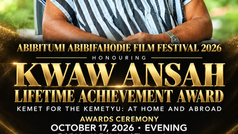 Official AAFF 2026 Kwaw Ansah Lifetime Achievement Award event flyer