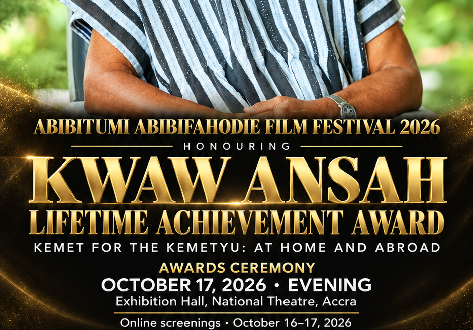 Official AAFF 2026 Kwaw Ansah Lifetime Achievement Award event flyer