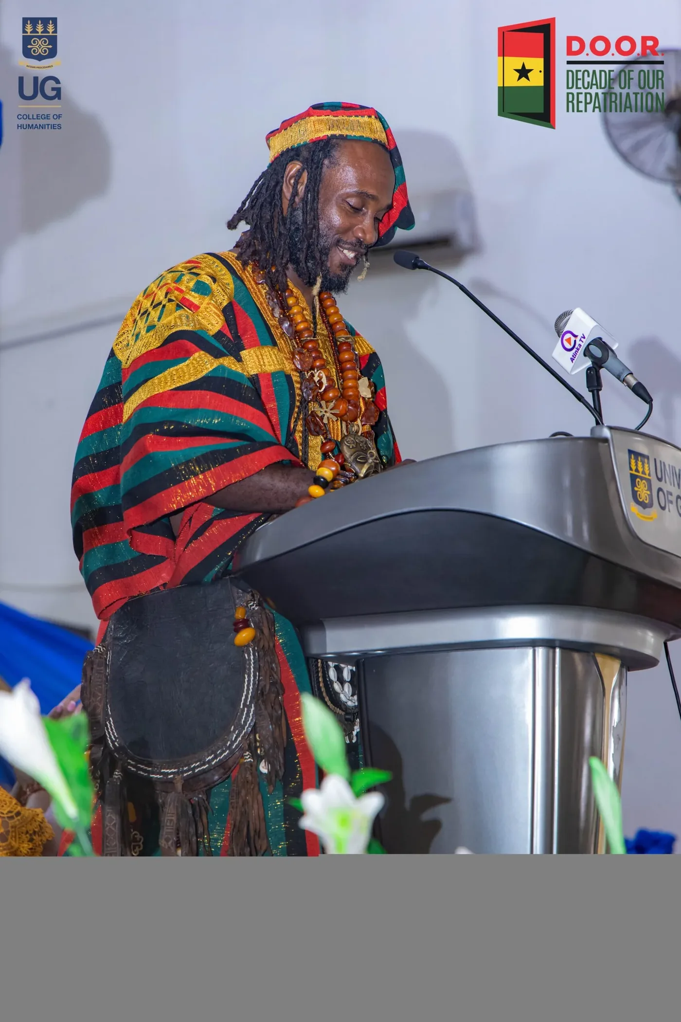 Ɔbenfo Ọbádélé Kambon speaking at the Open D.O.O.R. Dialogues media launch