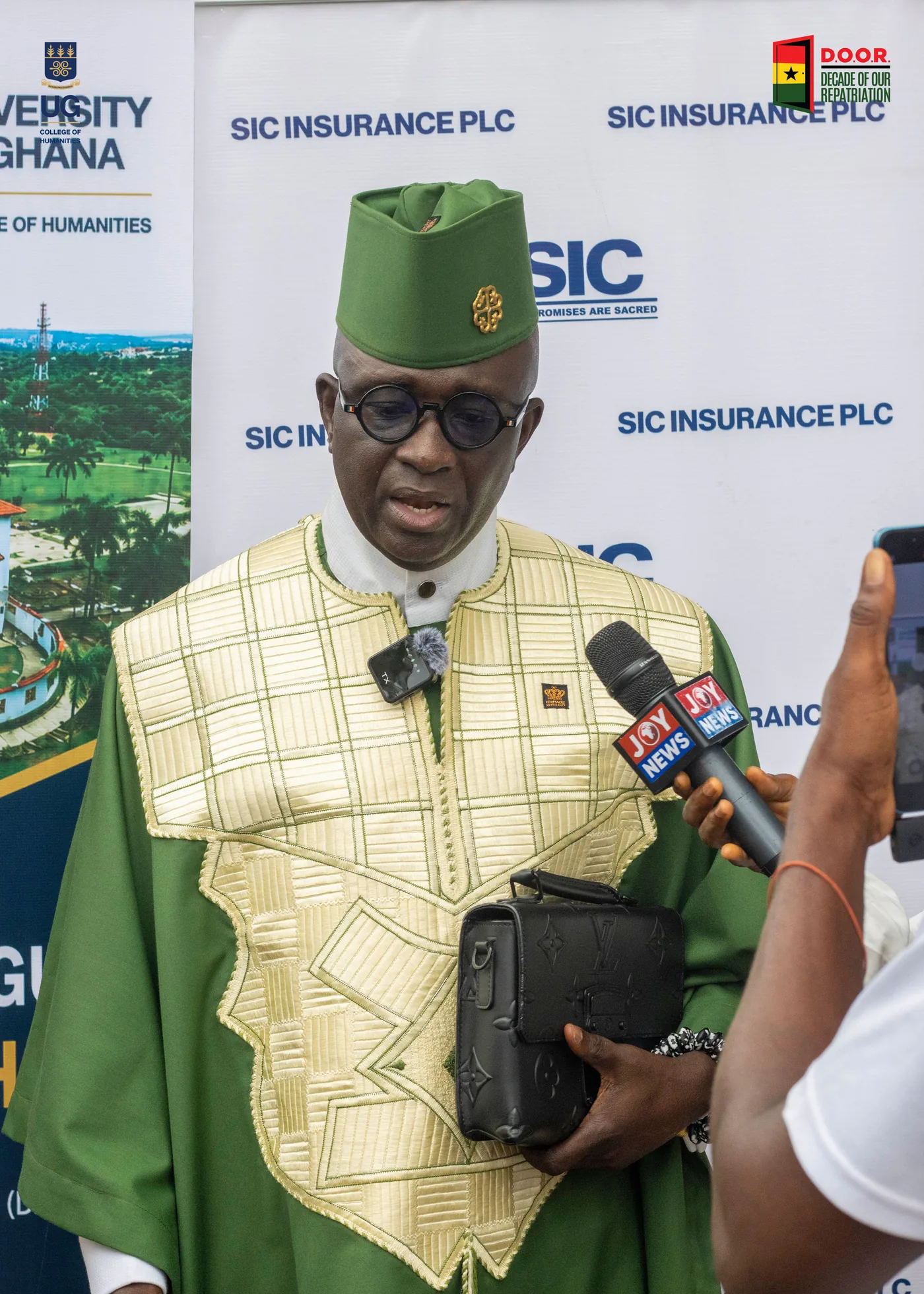 KKD speaking with press at the Open D.O.O.R. Dialogues media launch