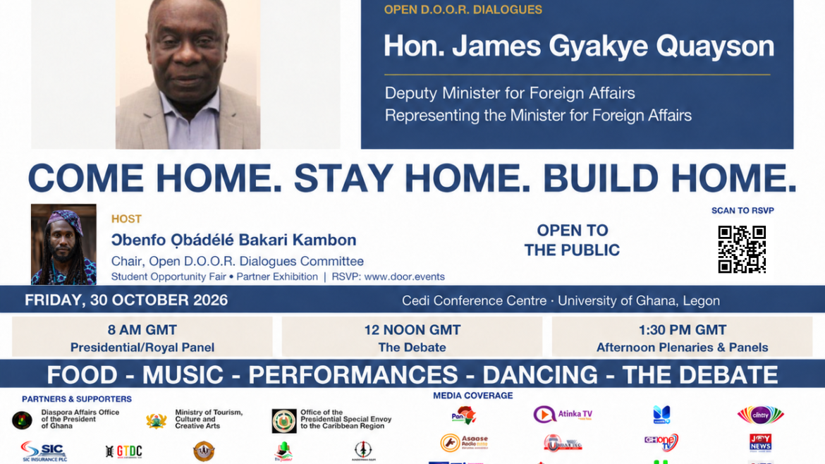8 days left — Open D.O.O.R. Dialogues with Hon. James Gyakye Quayson